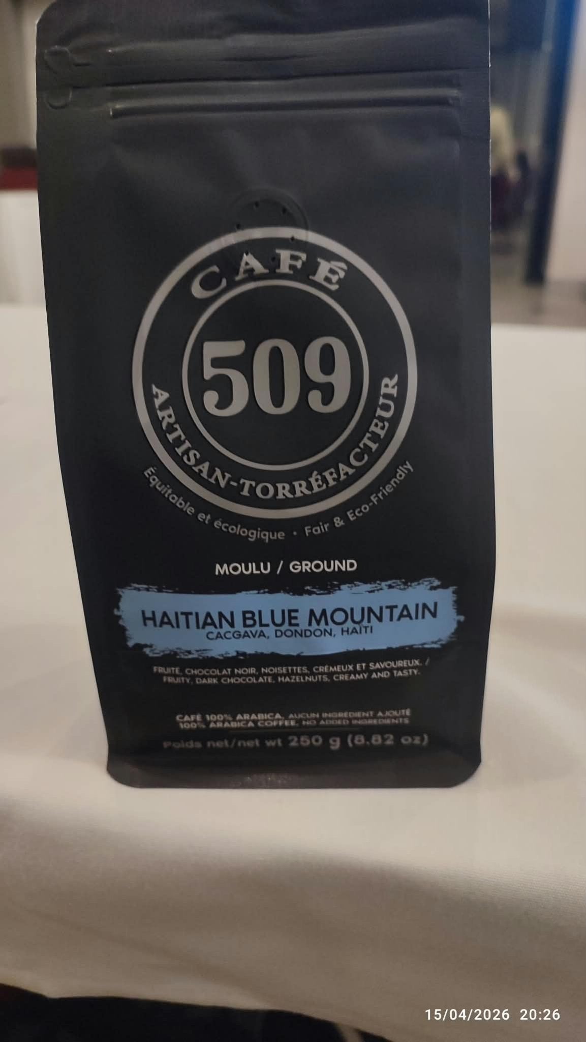 Café 509 – Blue Mountain Haïtien – Moulu – 250 g