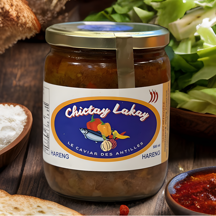 ChictayLakay Hareng (Smoked Herring) – Traditional Haitian Chictay (500 ml Jar)