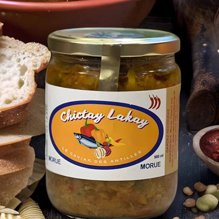 ChictayLakay Morue (Salted Cod) – Traditional Haitian Chictay (500 ml Jar) (Copy)